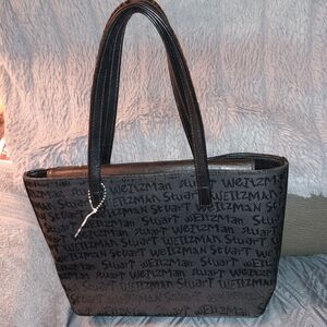 Stuart Weitzman Black Logo Tote
